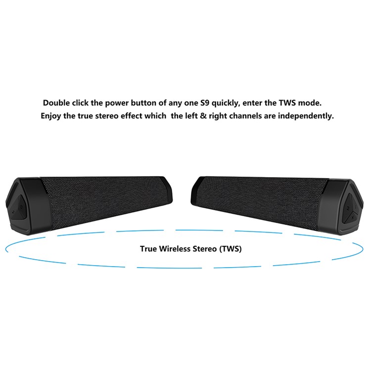S9 Wireless Speaker Music Soundbar Subwoofer Home TV Audio Player Amplifier Outdoor Loundspeakers U-disk BT Speaker - Black-8