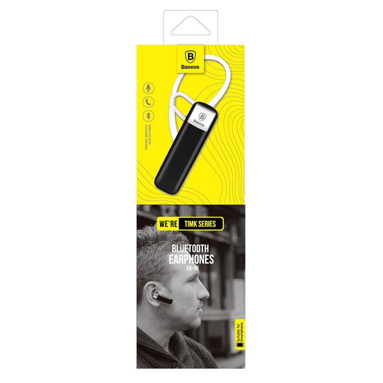 BASEUS EB01 fone de ouvido Bluetooth para iPhone Samsung - preto-8