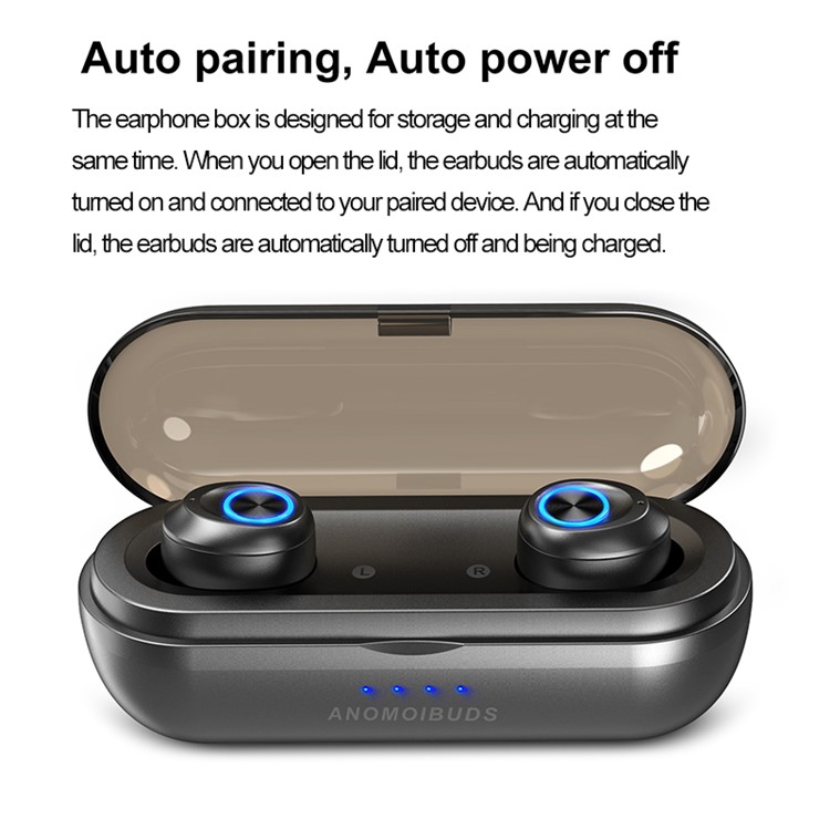 ANOMOIBUDS IP010-X Cápsula Pro 50 Horas Playtime TWS Hifi Esporte Baixo Estéreo Bluetooth Fones De Ouvido-4