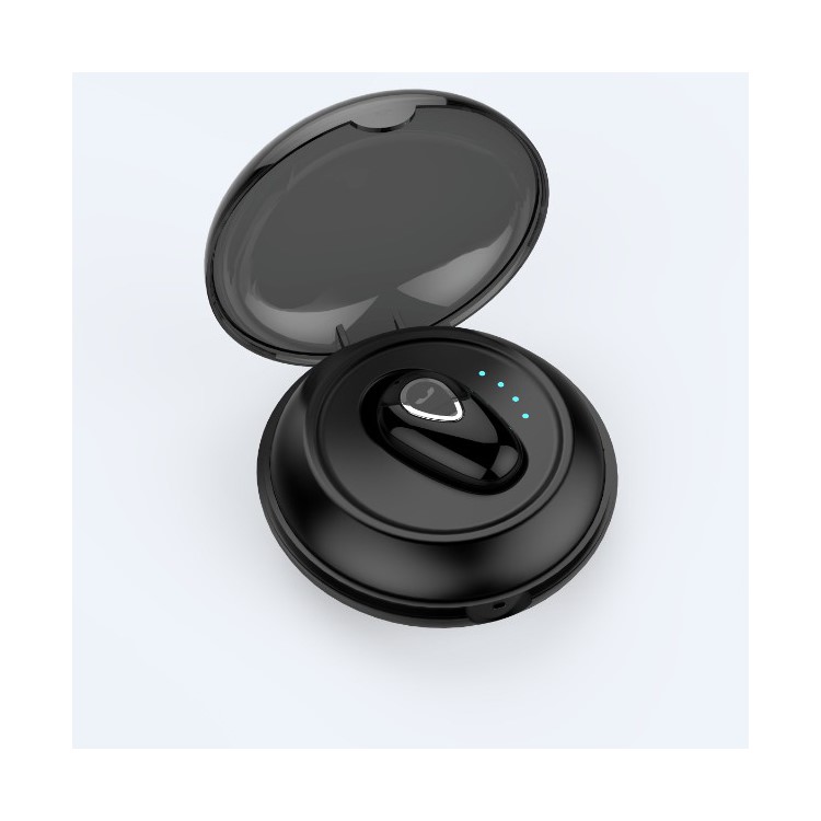 Bluetooth 5.0 Earphone Mini In-ear Magnetic Single Ear Headphone with Charging Bin - Black-1