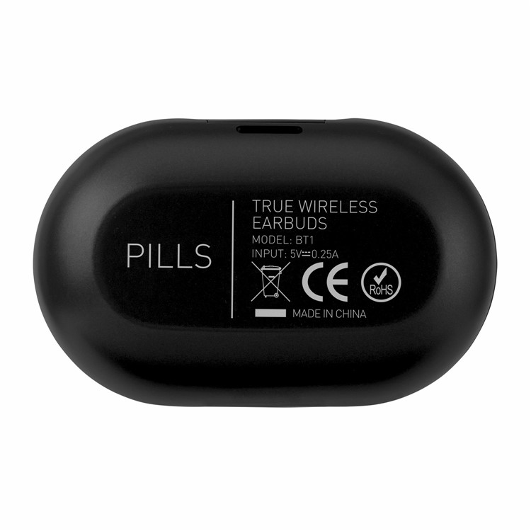 MOMAX PILLS True Wireless Bluetooth Headsets with Charging Bin - Black-2