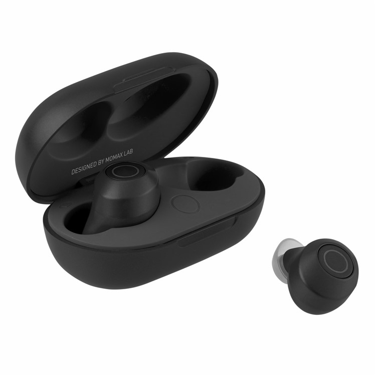 MOMAX PILLS True Wireless Bluetooth Headsets with Charging Bin - Black-8