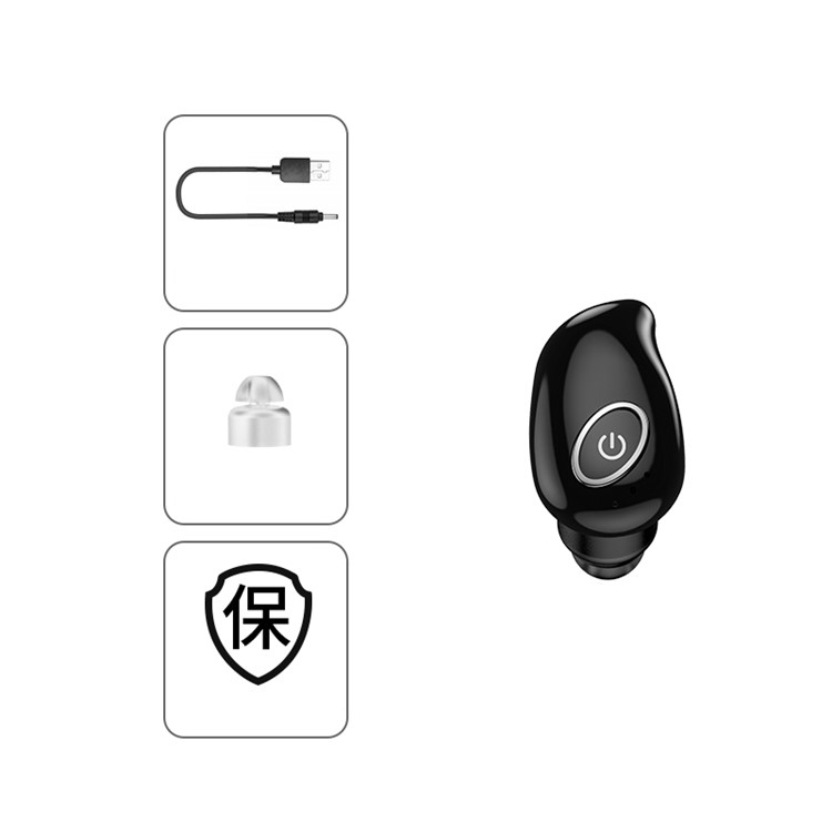 A-04i Mini Bluetooth Earphone Intelligent Noise Reduction Wireless Business Headphone - Black-4