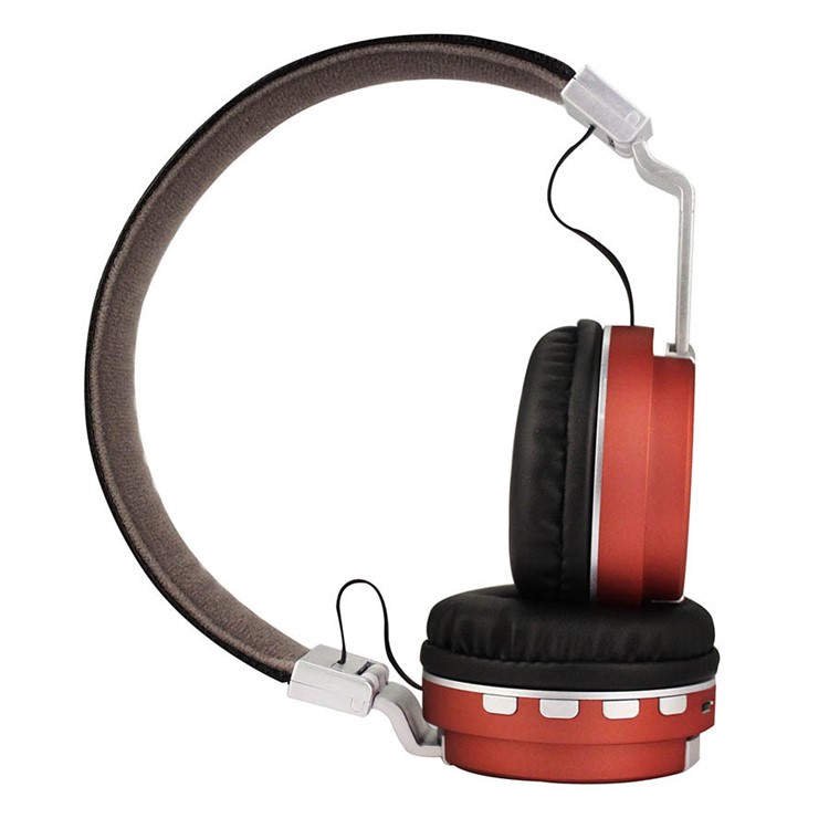 Adjustable Headband Bluetooth 4.2 TF Card Playback Wireless Over-ear Sports Headsets - Red-2