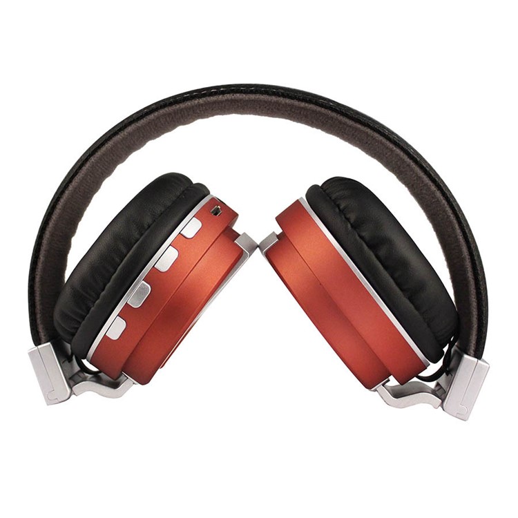 Adjustable Headband Bluetooth 4.2 TF Card Playback Wireless Over-ear Sports Headsets - Red-3