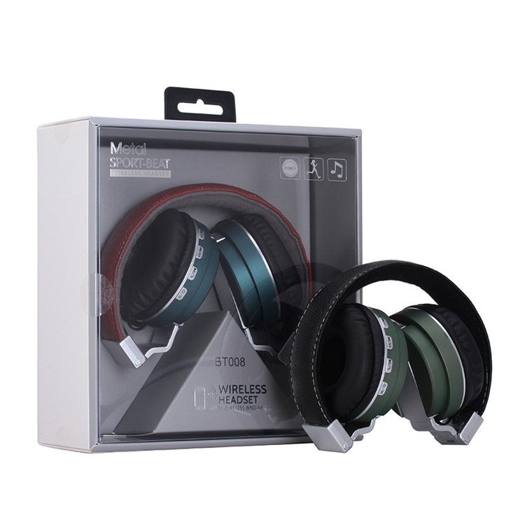 Adjustable Headband Bluetooth 4.2 TF Card Playback Wireless Over-ear Sports Headsets - Red-4