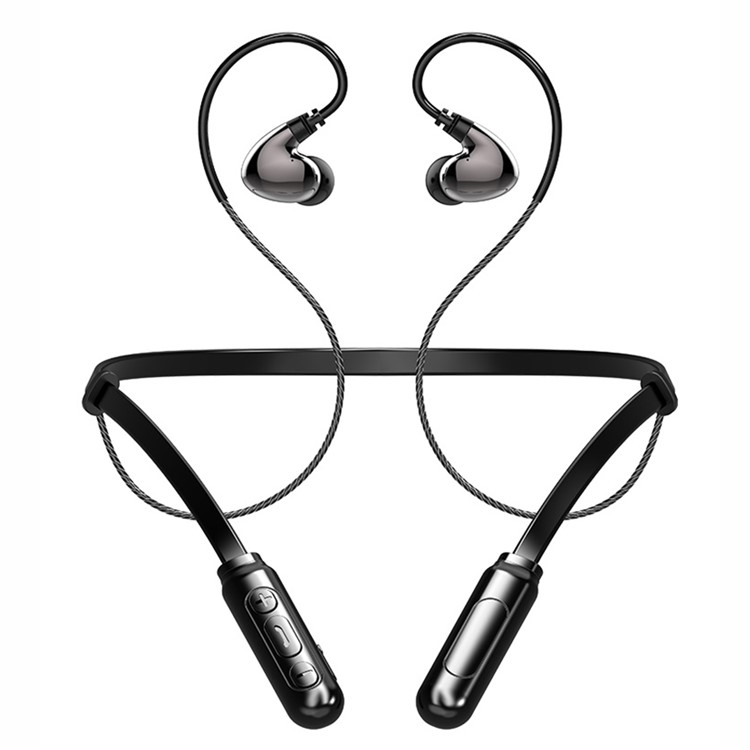Z5 Quad-core speaker 6D Surround Sound Neckband Bluetooth 5.0 Wireless Headphones - Black-1