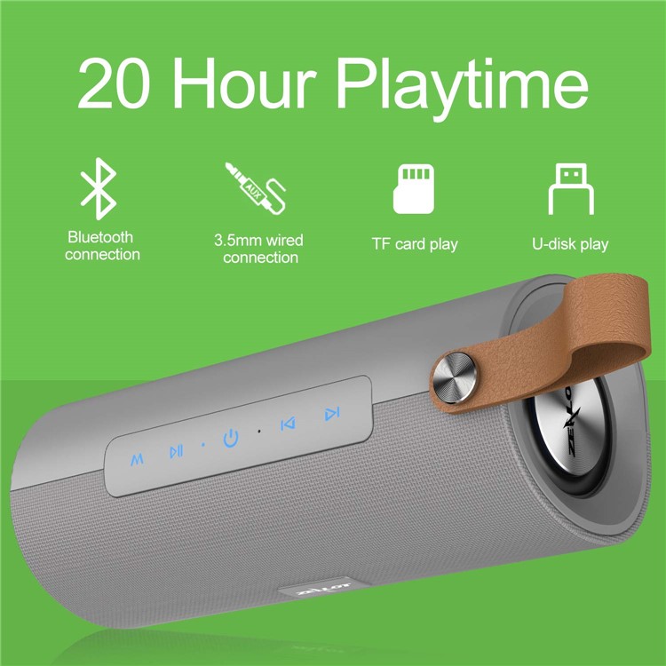 Altavoz Inalámbrico Caja De Sonido Súper Bajo Profundo HD Altavoz Subwoofer 10W Música ZEALOT S30 Bluetooth - Gris-2