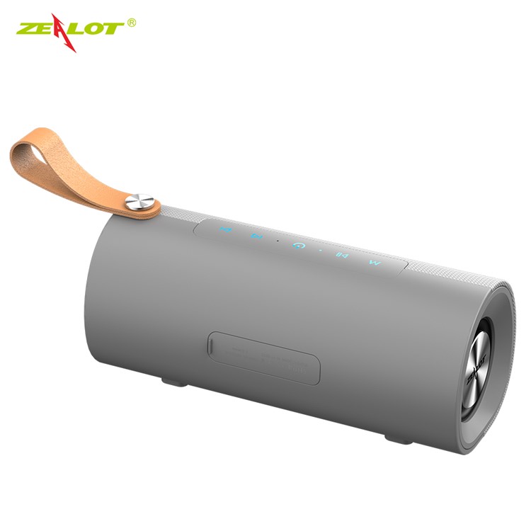 Altavoz Inalámbrico Caja De Sonido Súper Bajo Profundo HD Altavoz Subwoofer 10W Música ZEALOT S30 Bluetooth - Gris-4