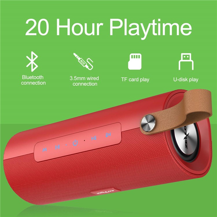 ZEALOT S30 Bluetooth Wireless Speaker Super Deep Bass HD Sound Box 10W Music Subwoofer Speaker - Red-2