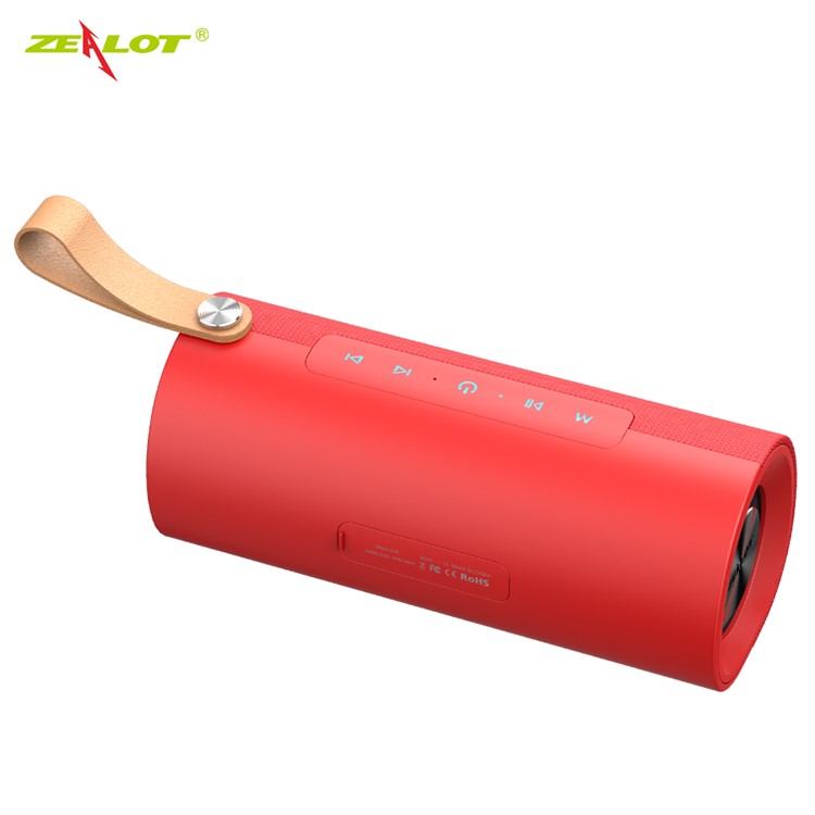 ZEALOT S30 Bluetooth Wireless Speaker Super Deep Bass HD Sound Box 10W Music Subwoofer Speaker - Red-4
