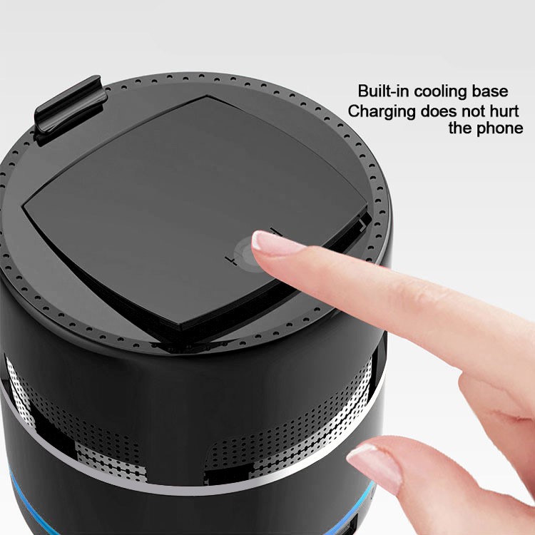 W8 Bluetooth 5.0 Speaker Portable Wireless Charger 10W Powerful Party Speaker - Black-10