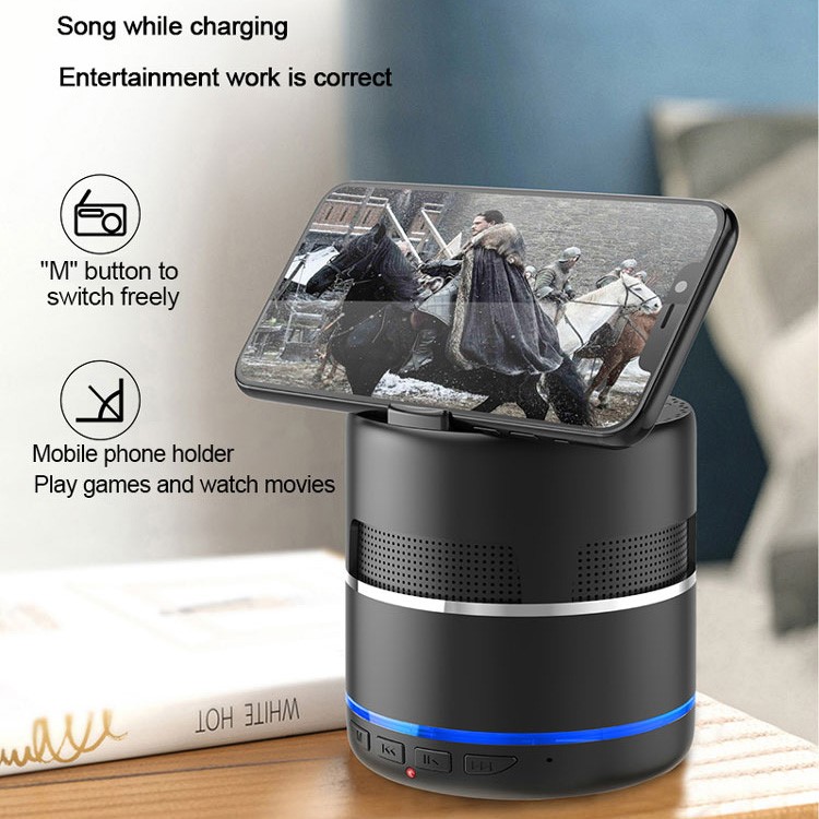 W8 Bluetooth 5.0 Speaker Portable Wireless Charger 10W Powerful Party Speaker - Black-2