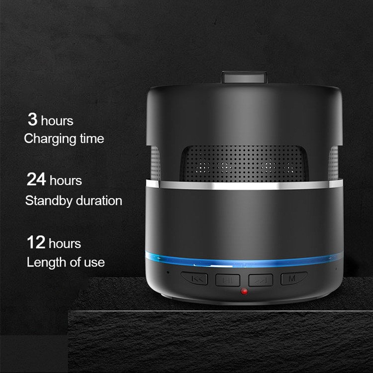 W8 Bluetooth 5.0 Speaker Portable Wireless Charger 10W Powerful Party Speaker - Black-4