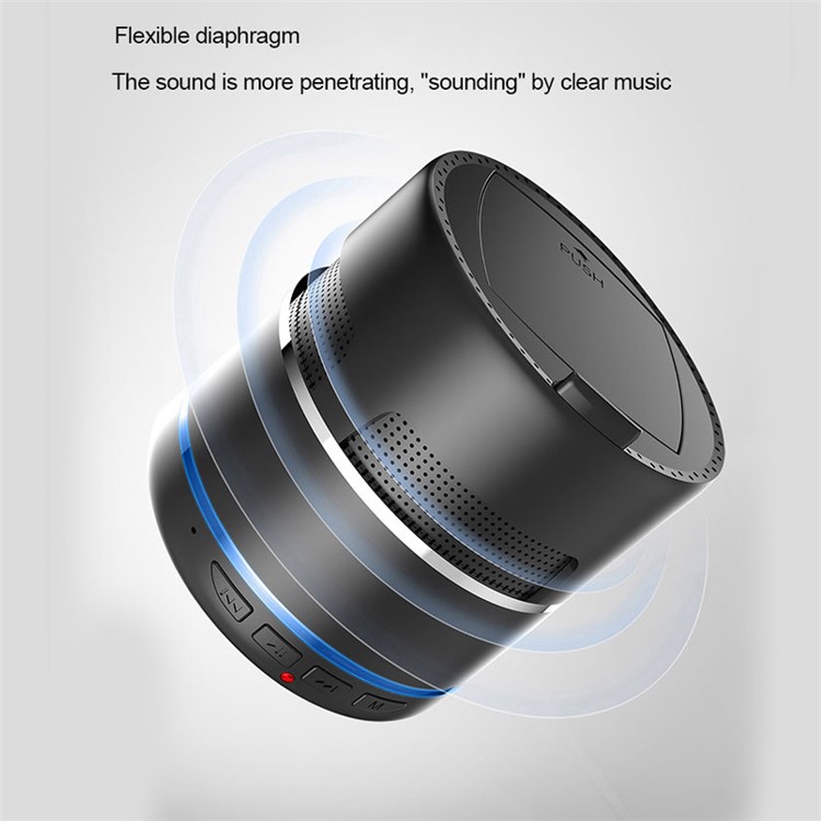 W8 Bluetooth 5.0 Speaker Portable Wireless Charger 10W Powerful Party Speaker - Black-6