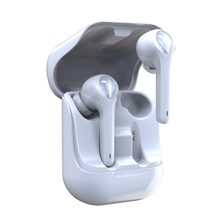 CALDECOTT G9mini TWS Bluetooth 5.0 Headsets with Charging Bin - White