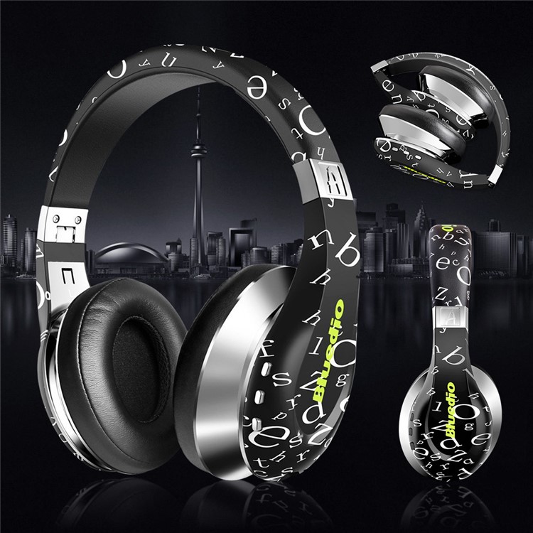 

BLUEDIO A (Air) Stylish Wireless Bluetooth 3D Sound Headphone with Mic - Black