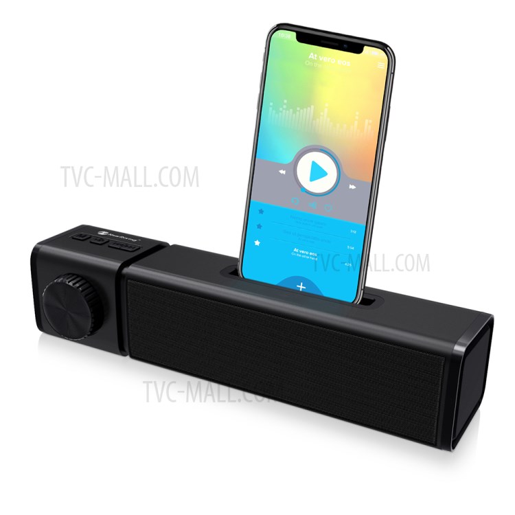 New Rixing NR4023 FM Radio Bluetooth Speaker Wireless Subwoofer Stereo MP3 Music Player Support TF Card - Black-1