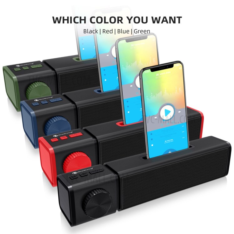 New Rixing NR4023 FM Radio Bluetooth Speaker Wireless Subwoofer Stereo MP3 Music Player Support TF Card - Black-7