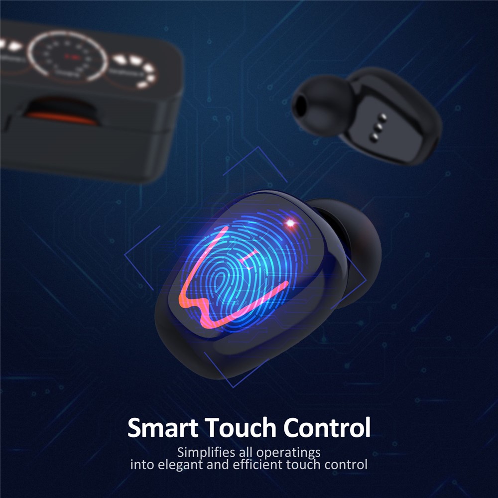 TWS Touch Control Rotating Open Noise Reduction Wireless Bluetooth Headset with Charging Bin-7
