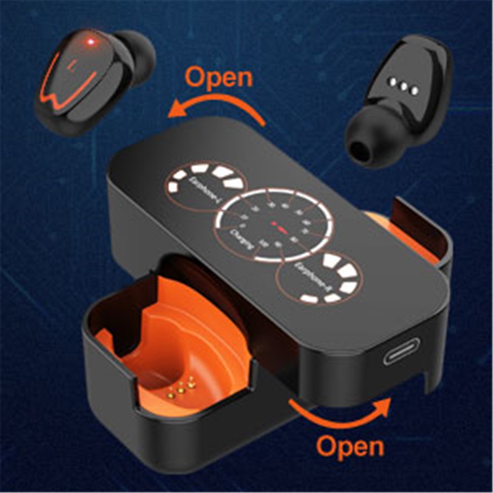 TWS Touch Control Rotating Open Noise Reduction Wireless Bluetooth Headset with Charging Bin-8
