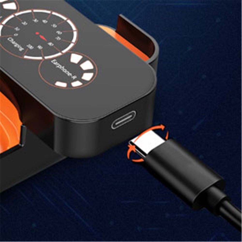 TWS Touch Control Rotating Open Noise Reduction Wireless Bluetooth Headset with Charging Bin-9