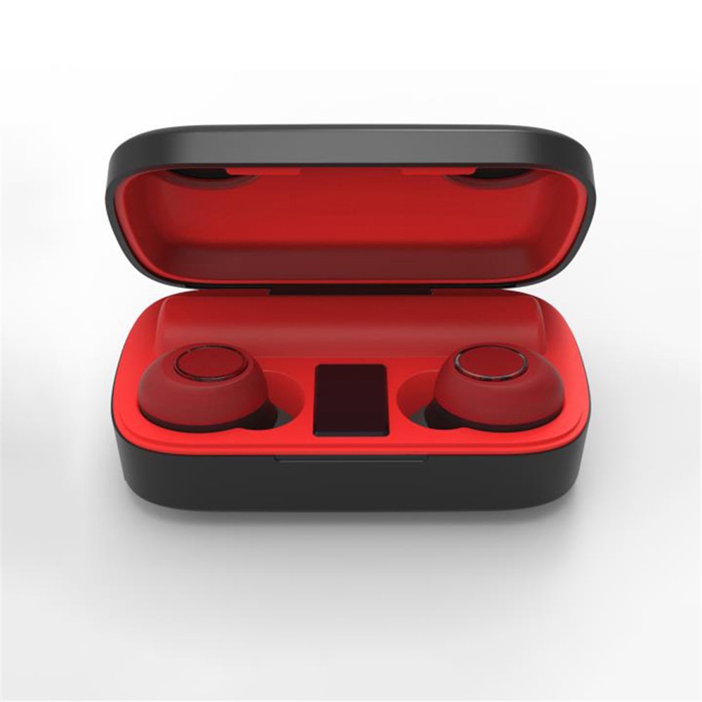 TWS Bluetooth 5.0 Stereo In-ear Power Digital Display Wireless Earphones Bluetooth Headsets - Red-4
