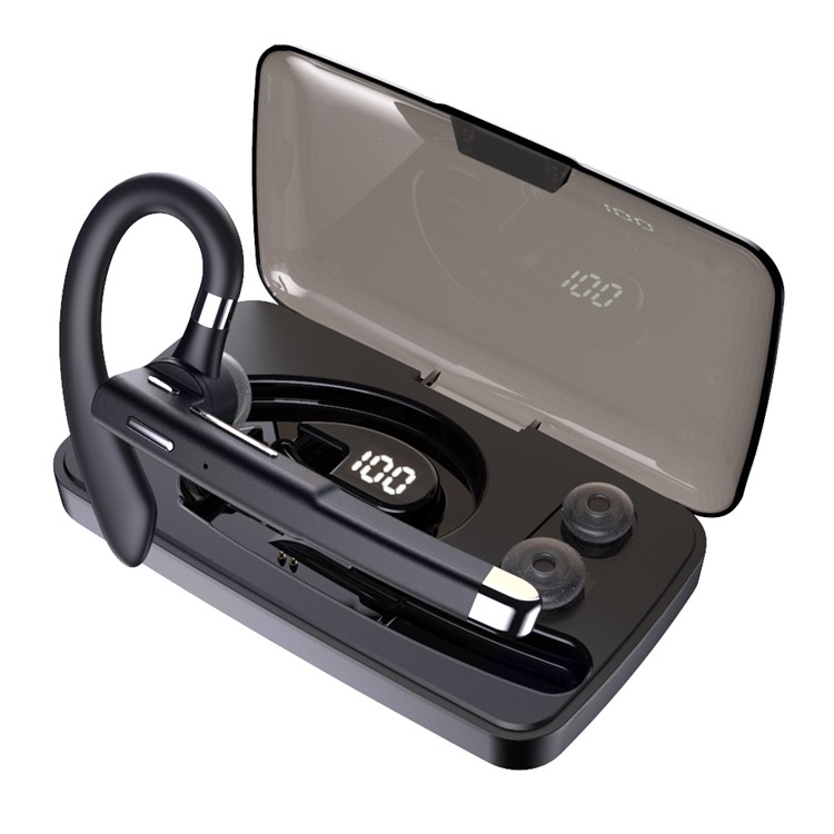 YK520 Wireless Bluetooth Headsets Car Earhook Business Earphones with Charging Case-5