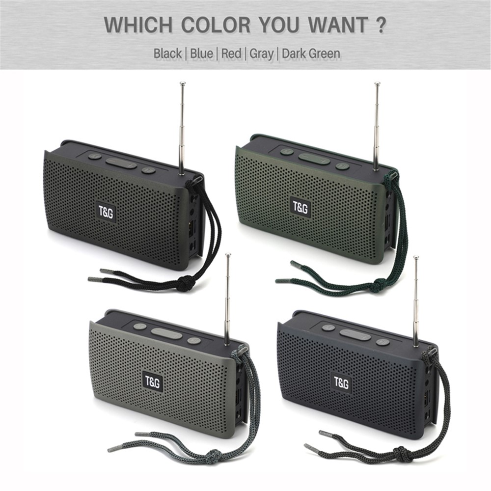 T&G TG282 Wireless Bluetooth Speaker with Flashlight Music Player Support TF / FM / 3.5mm AUX / U Disk - Green-7
