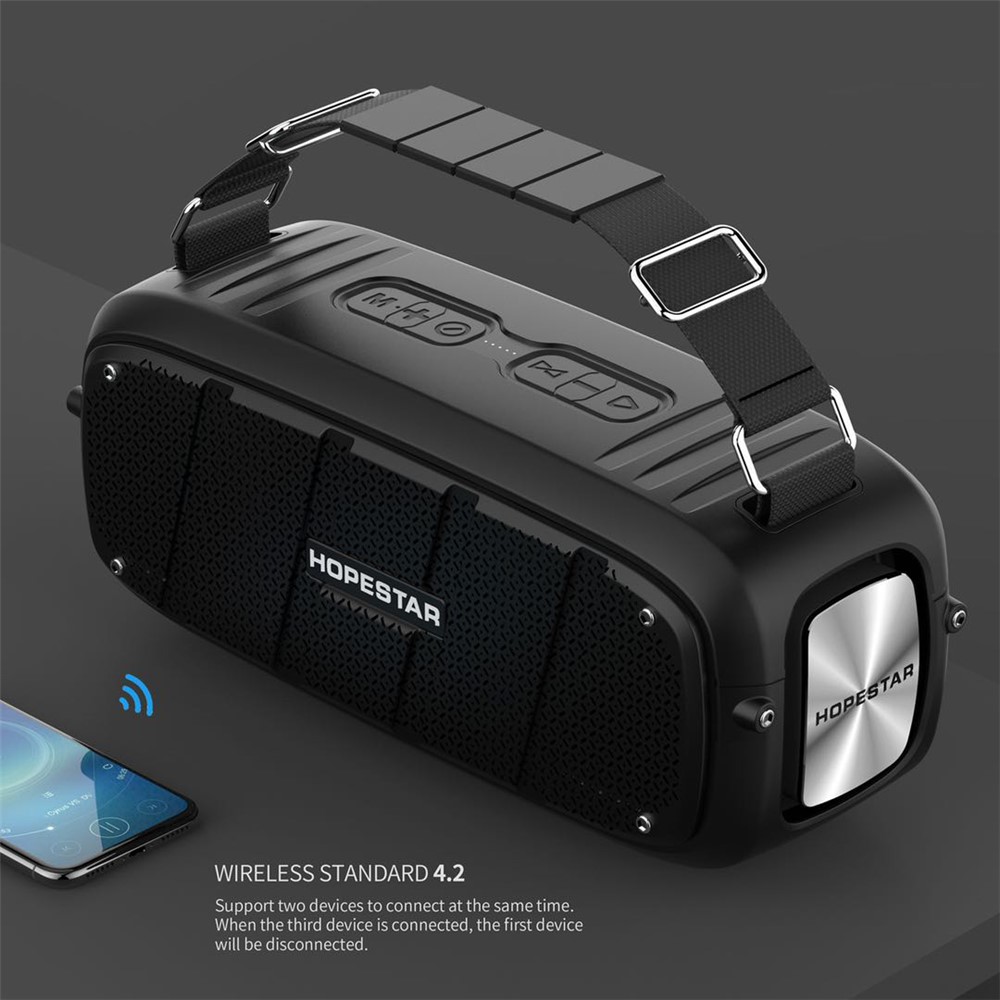HOPESTAR A20 Portable Bluetooth Speaker Wireless Bass Column Speaker Support FM AUX TF USB Subwoofer-5