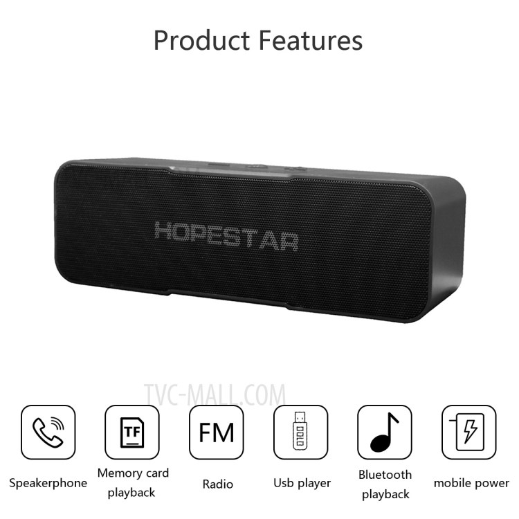 HOPESTAR H13 Bluetooth Speaker Stereo Music Surround Wireless Speaker Support USB TF Card-5