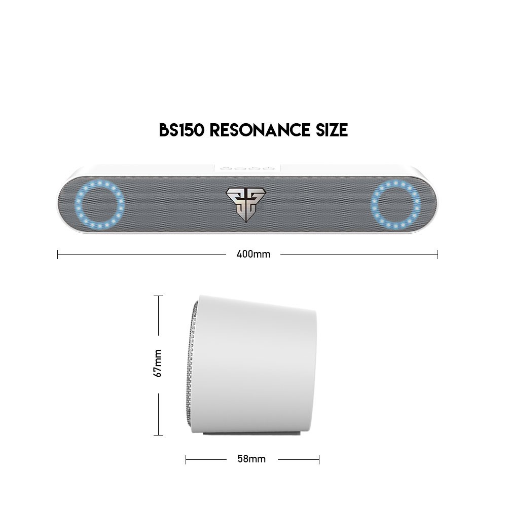 20Pcs FANTECH B150 Rechargeable Bluetooth Speaker Soundbar Computer Gaming Wireless Music Subwoofer with Blue Light - White-11
