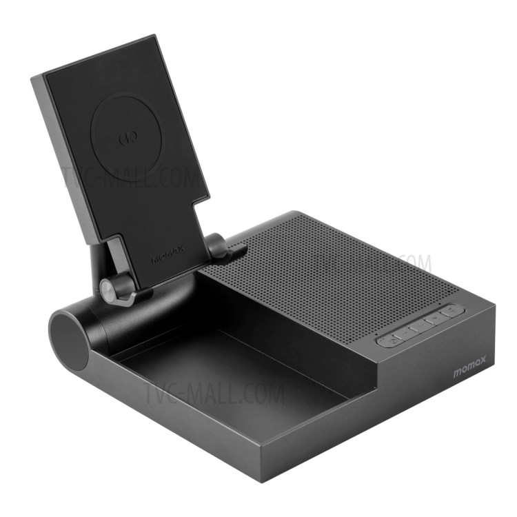 MOMAX Q.Conference MINI Wireless Charging Phone Holder Bluetooth Conference Speaker - Black-7