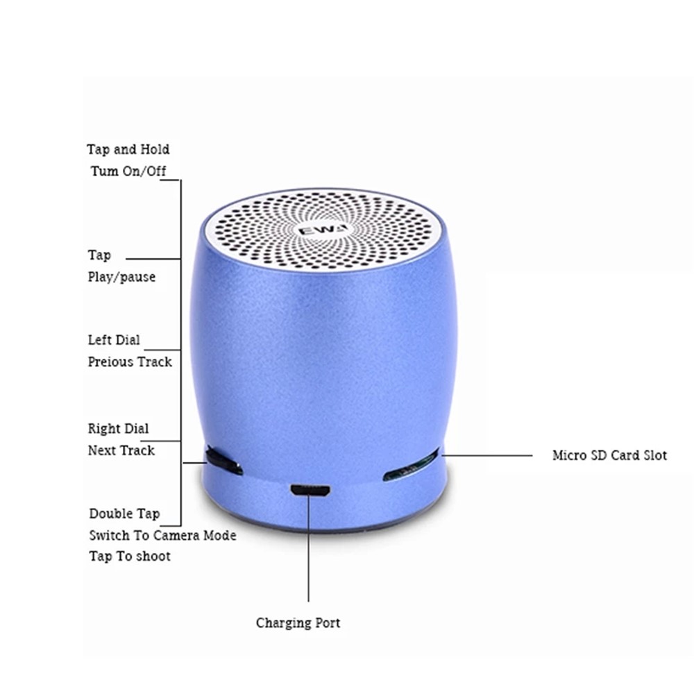 EWA A1 Portable TWS Bluetooth Wireless Speaker Outdoor Waterproof TF Stereo Music Subwoofer (CE Certificated) - Red-6