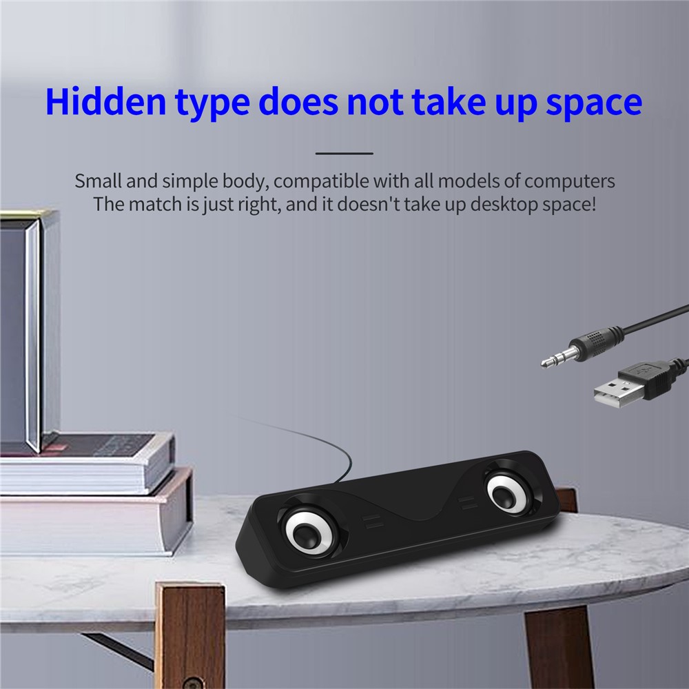 Y1 USB Wired Desktop Computer Speaker Stereo Bass Powerful Music Subwoofer-4