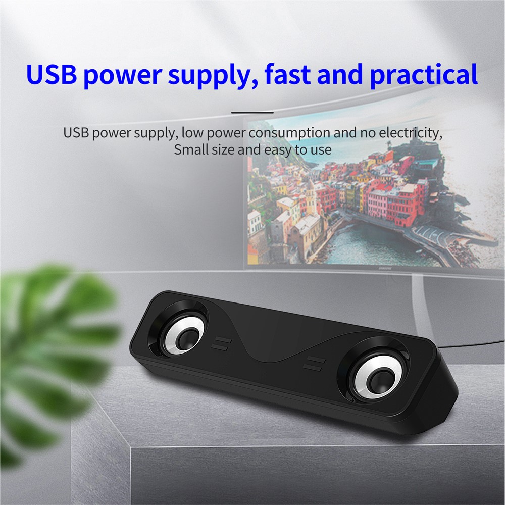 Y1 USB Wired Desktop Computer Speaker Stereo Bass Powerful Music Subwoofer-5
