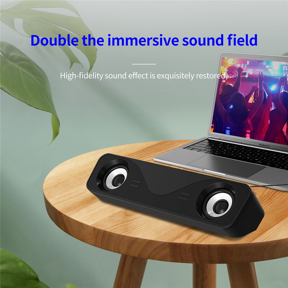 Y1 USB Wired Desktop Computer Speaker Stereo Bass Powerful Music Subwoofer-7