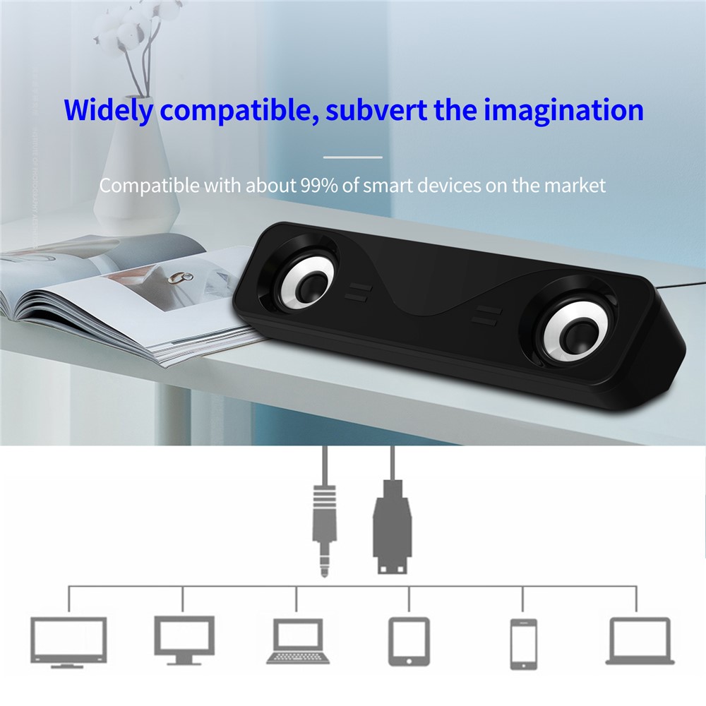 Y1 USB Wired Desktop Computer Speaker Stereo Bass Powerful Music Subwoofer-9