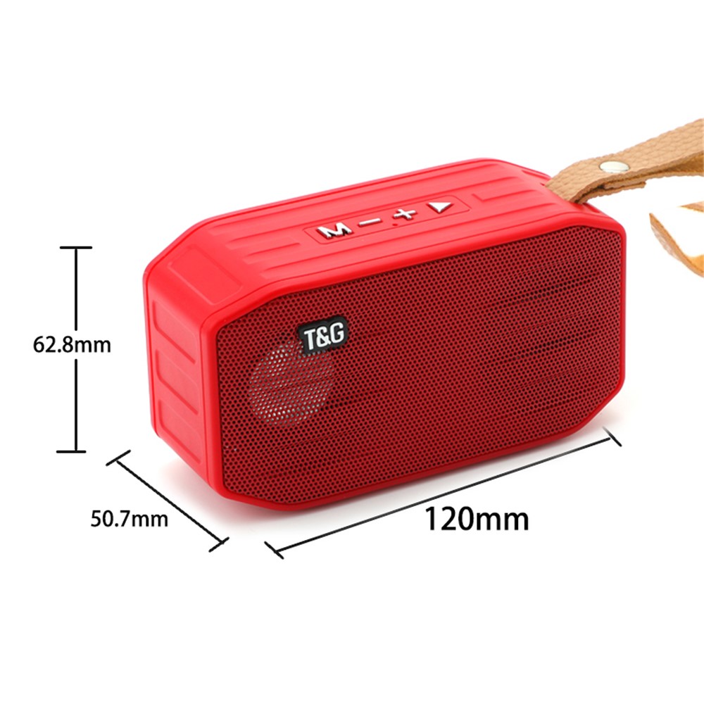 T&G TG296 Portable Bluetooth Speaker Waterproof Wireless Speaker Support TF Card/FM/3.5mm AUX/U Disk/Hard Disk/Hands-Free Calling (CE) - Red-7