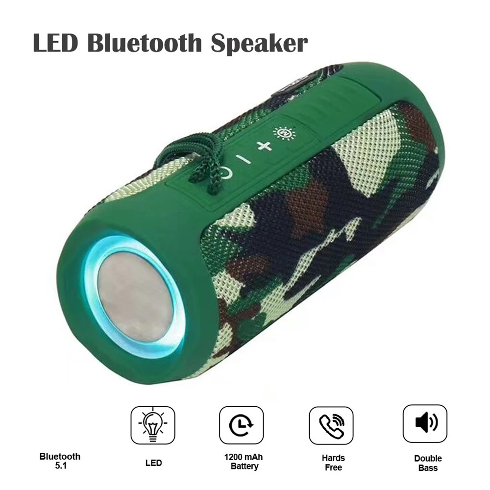 TG227 Outdoor Portable Wireless Bluetooth Speaker IPX5 Waterproof Subwoofer Stereo Sound Amplifier USB Speaker Support FM TF (CE) - Black-10