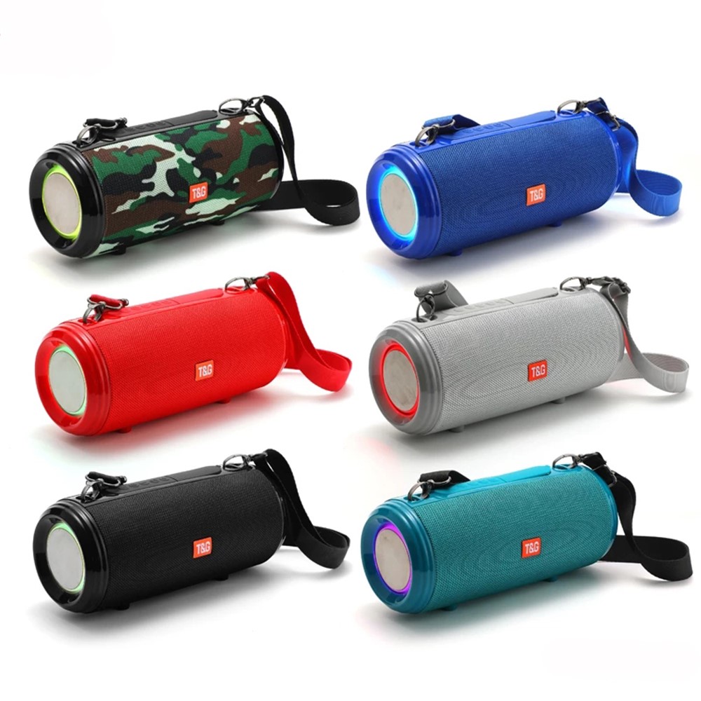 T&G TG537 RGB Light Bluetooth Speaker High Power Waterproof Portable Computer Subwoofer Speaker Support FM TF Card - Green-7