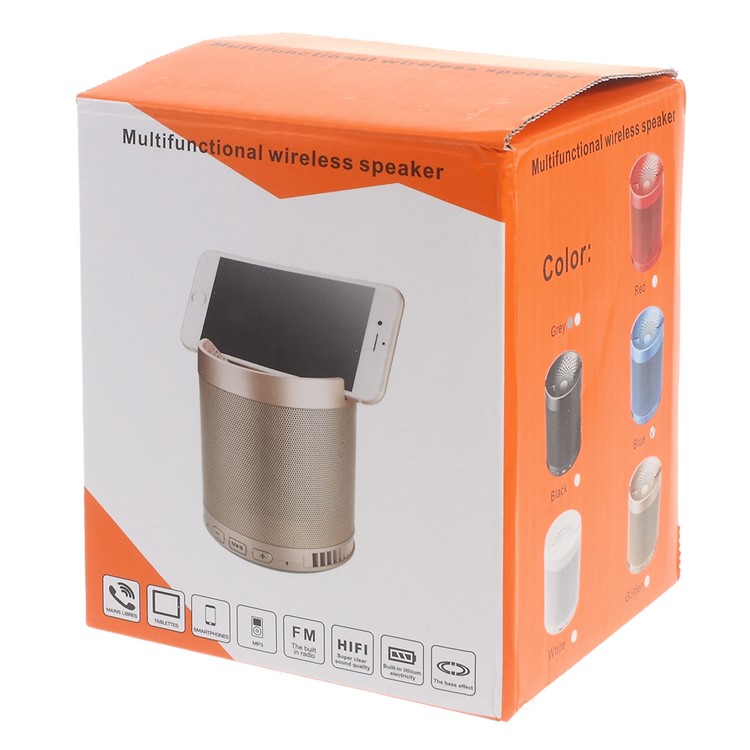 Multifunction Wireless Bluetooth Speaker with Mic Stand Support FM/TF Card/AUX Input BlueTVC