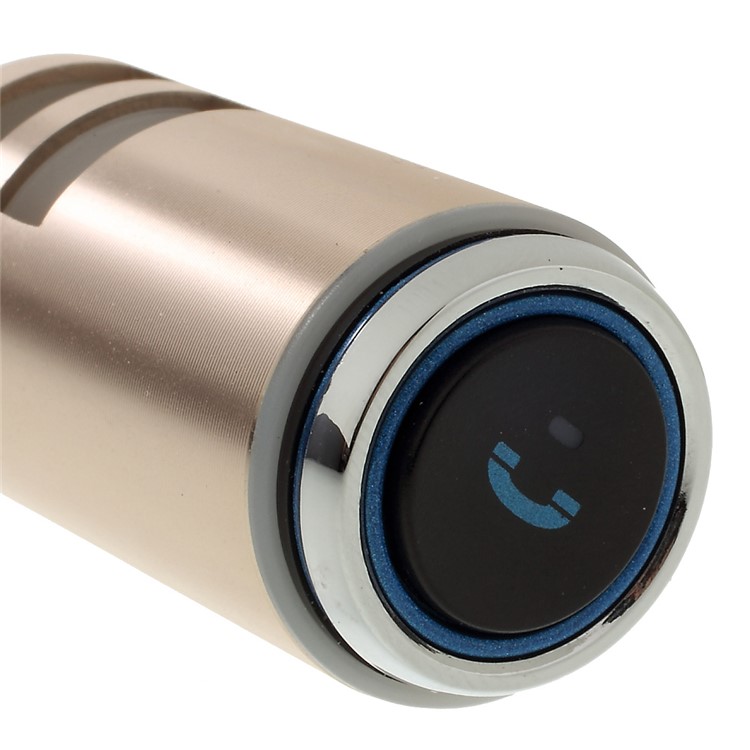 2-in-1 Hands-free Bluetooth 4.0 Headphone + Dual USB Car Charger - Champagne Gold-3