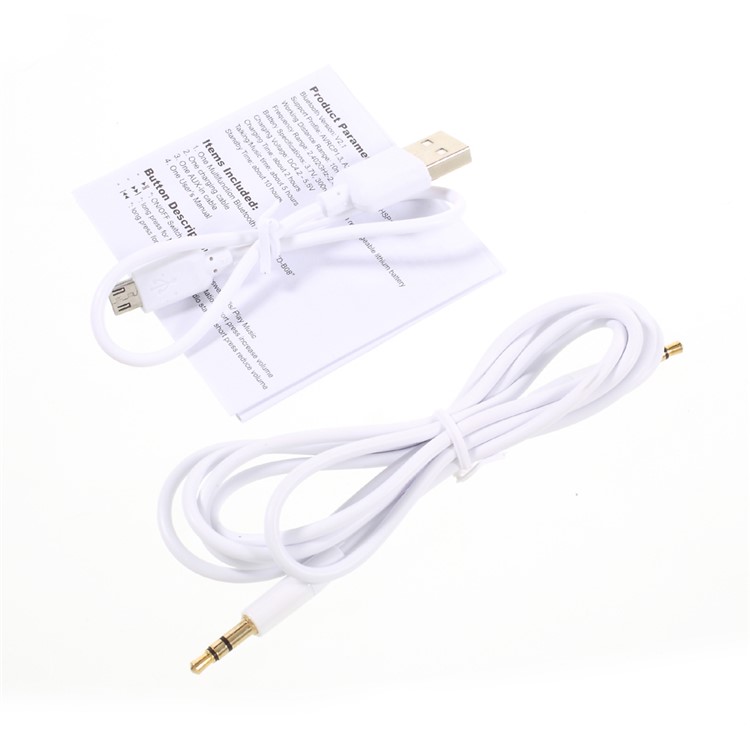 KD-B08 Stretchable Bluetooth Headphone Over-ear Earphone for iPhone Samsung - White / Rose Gold Color-10