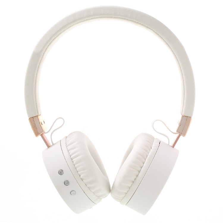 KD-B08 Stretchable Bluetooth Headphone Over-ear Earphone for iPhone Samsung - White / Rose Gold Color-2