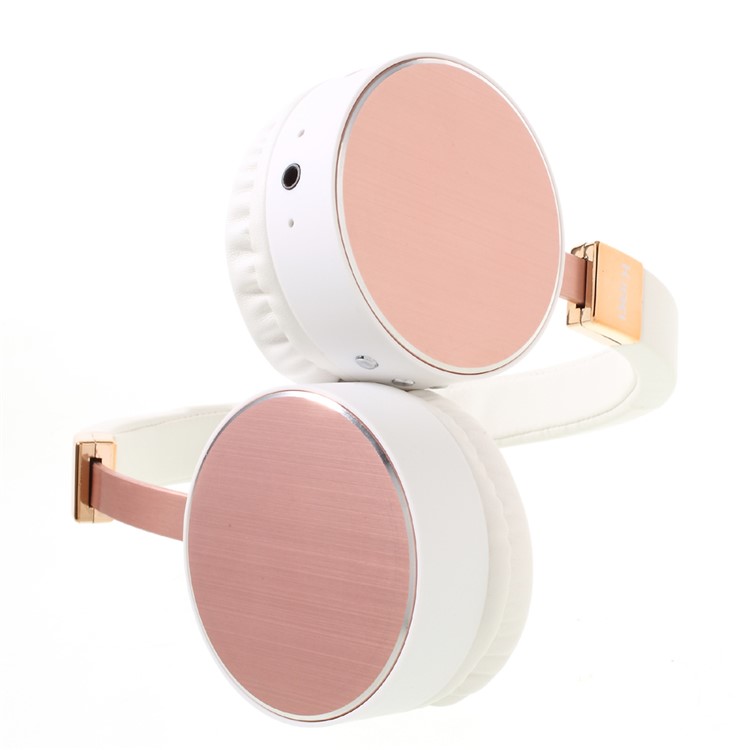 KD-B08 Stretchable Bluetooth Headphone Over-ear Earphone for iPhone Samsung - White / Rose Gold Color-8