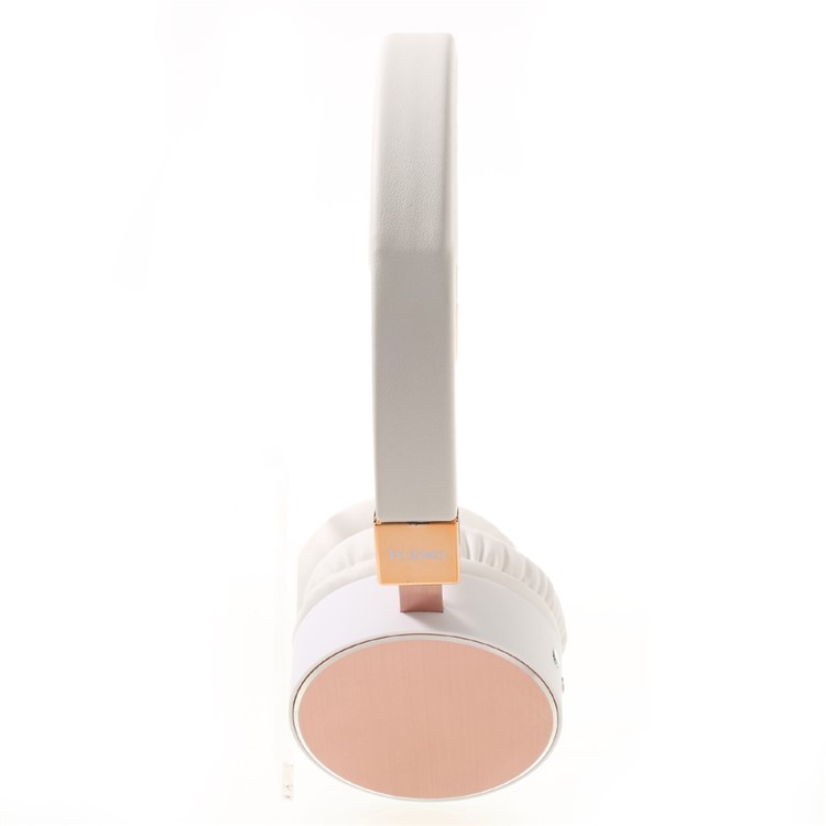 KD-B08 Stretchable Bluetooth Headphone Over-ear Earphone for iPhone Samsung - White / Rose Gold Color-9