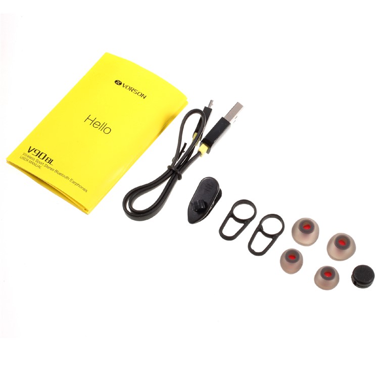 VORSON Bluetooth 4.1 In-ear Sport Headset Magnetic Stereo Earphone for iPhone Samsung - Silver-7