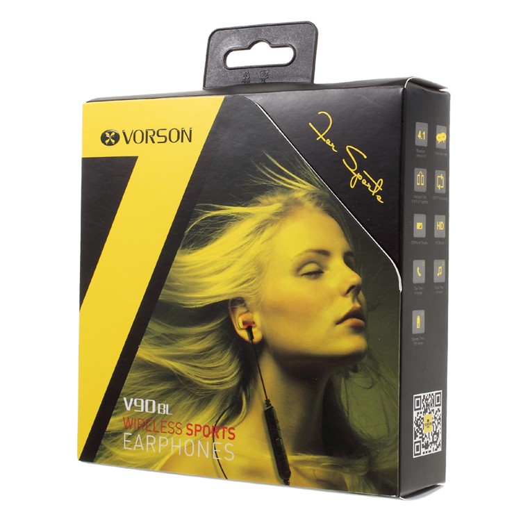 VORSON Bluetooth 4.1 In-ear Sport Headset Magnetic Stereo Earphone for iPhone Samsung - Silver-8