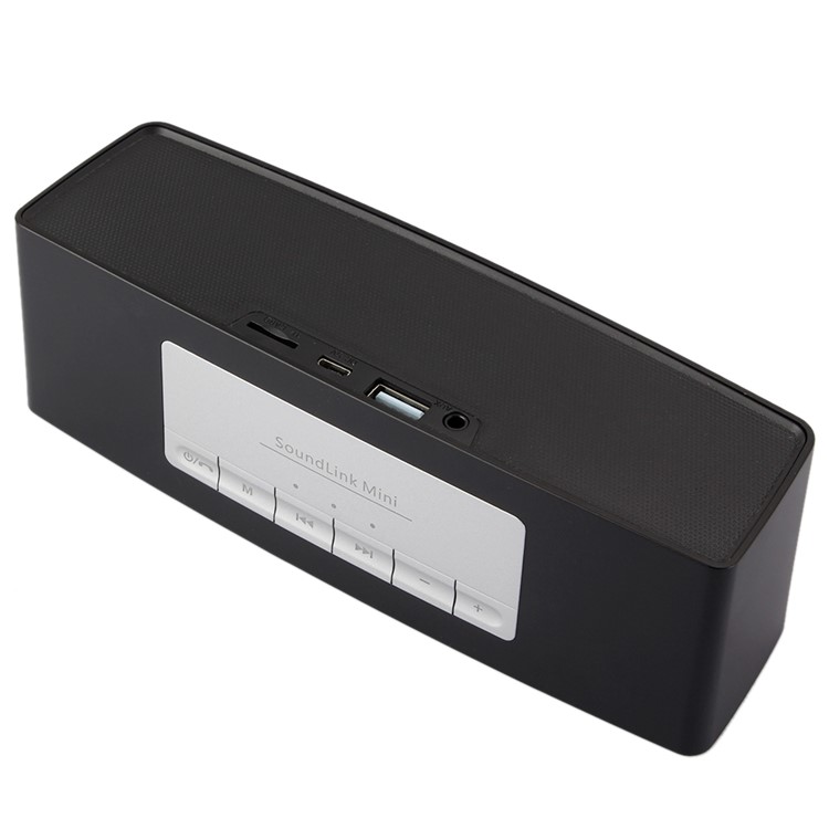 Mini Wireless Bluetooth Speaker with Mic Support TF Card/AUX-in - Black-7